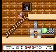 une photo d'Ã©cran de Pizza Pop sur Nintendo Nes